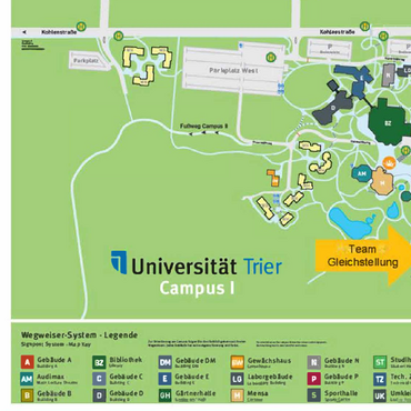Plan Campus I - Lage Referat für Gleichstellung