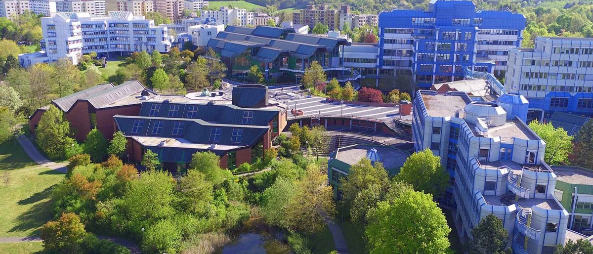 Luftaufnahme von Campus I der Universität Trier